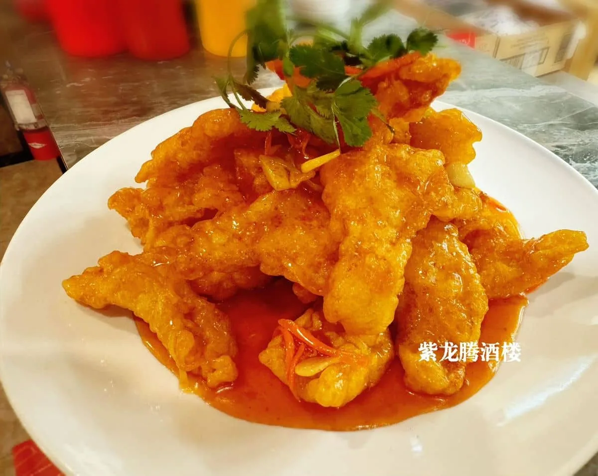 House Special Sweet & Sour Pork at Saskatoon Chinese Restaurant Dragon Emperor Dim Sum