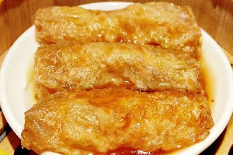 Oyster Sauce Beancurd / 蚝皇鲜竹卷 at Dragon Emperor – Saskatoon Chinese Restaurant