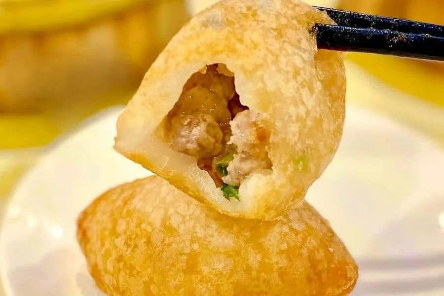 Deep Fried Stuffed Pork Dumpling / 金珠咸水角 at Dragon Emperor – Saskatoon Chinese Restaurant