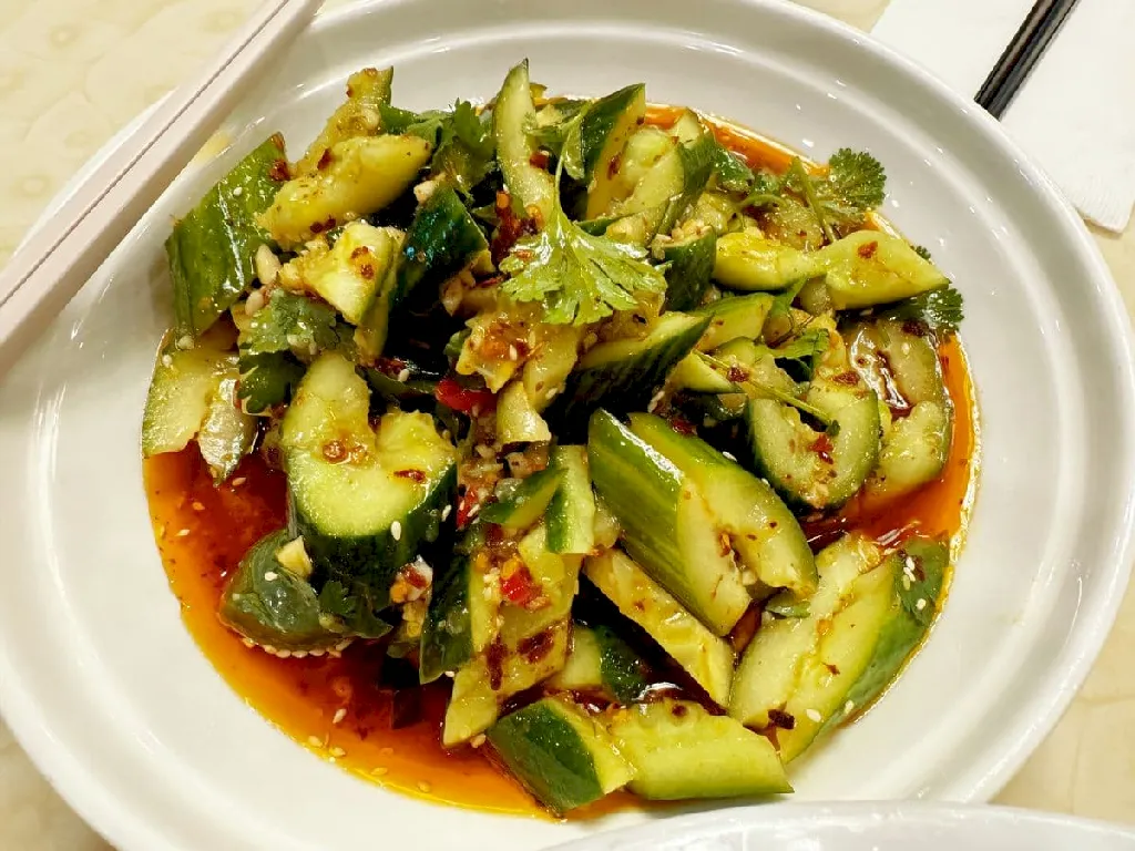 Saskatoon Summer Starter: Refreshing Cucumber with Garlic at Dragon Emperor Dim Sum